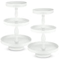 Maxdot 2 Pcs 3 Tier Cupcake Stand, Round Metal Dessert Tower,White
