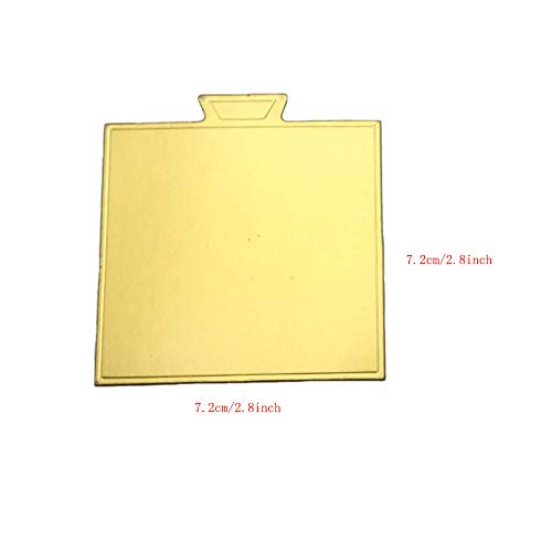 100-Pack Mini Cake Base Boards, Gold Mousse Cake Cardboard Set