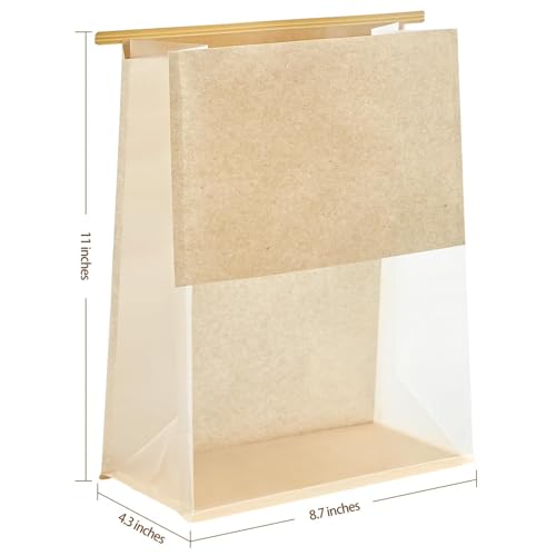 Ohuimrt Paper Bread Bags for Homemade Breads, 50 PCS, 11" x 8.7" x 4.3" - size: 11 x 8.7 x 4.3 inch