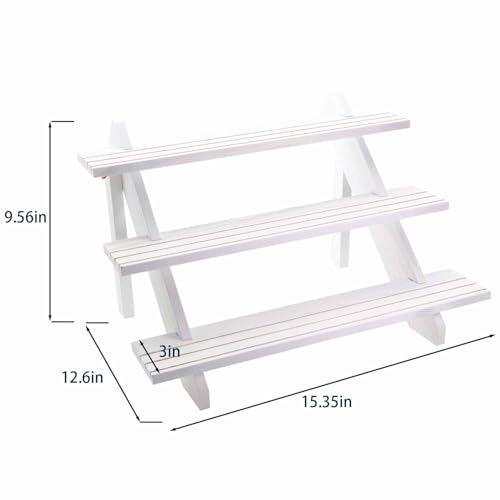 Display Riser, Earring Display Stands, Organizer For Vendor White(3tier) - color: White-3tier