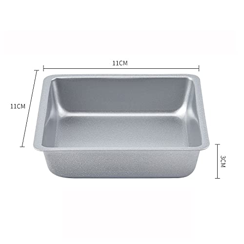 Flunyina 4 Inches Non-Stick Square Cake Pans Set of 4 Carbon Steel Cake Molds for Home Daily Housewarming Wedding Birthday Party Brownie Making