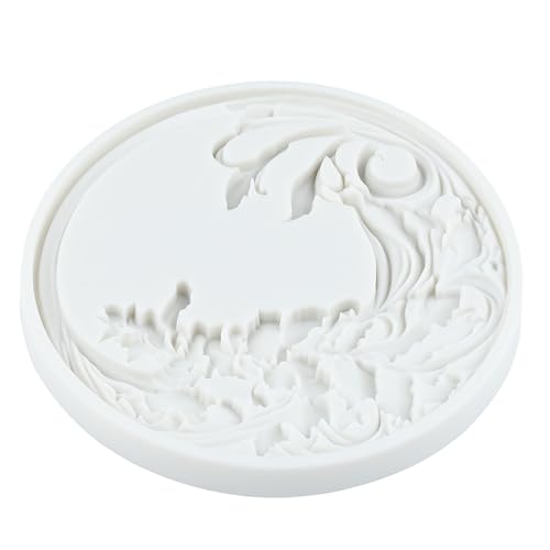 Baroque Curlicues Scroll Lace Picture Frame Silicone Fondant Mold - color: Style I