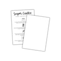 Cookie Backer Cardstock Grease Resistant Proof 30pk 4x6” Plain White for Sugar Cookies Sprinkles for Bags Care Instructions Packaging Storage Preservation Baking