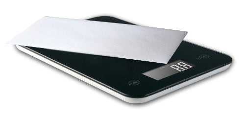 Ozeri Touch Digital Kitchen Scale (12 lbs Edition) in Tempered Glass - color: Stylish Black