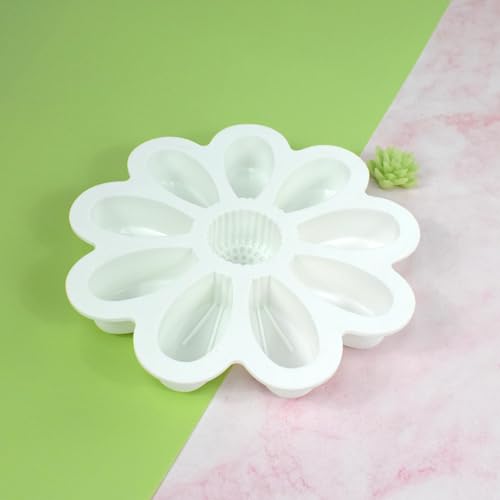 mostsom DIY Sunflower Chocolate Molds Silicone Candy Molds Non Stick Cookies Baking Trays for Party Decorations Food Grade (Sunflower M_9x9x1.48inch) - size: Sunflower M