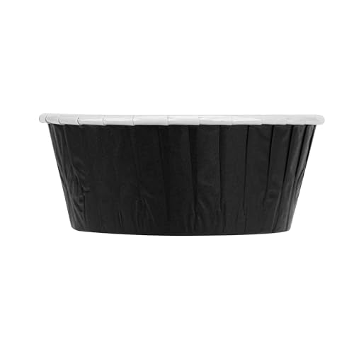Restaurantware 5 oz Round Black Paper Large Baking Cup, 200 Pack - color: Black, size: Large