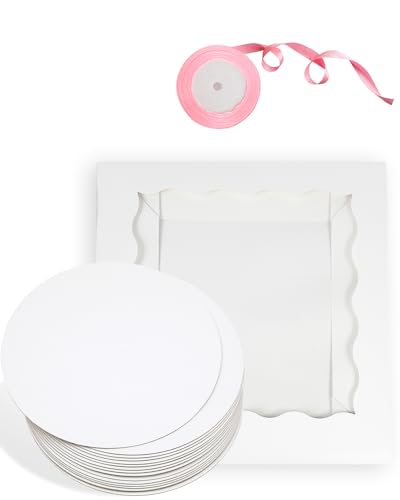 Bakepacker 36pcs 12"x12"x8" Cake Boxes with Window, White - color: White, 12"x12"x8", 18Pcs