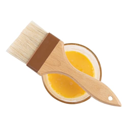 Restaurantware-Pastry Tek 1 Boar Bristles Pastry Brush, 3 Inches Buttering Tool – Hardwood Handle, Built-In Hanging Hole, Wood Basting Applicator, Sturdy Ferrule, For Glazing And Basting - size: 9 1/2"