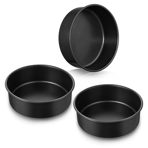 E-far 9 Inch Cake Pan, 3PCS Nonstick Stainless Steel Baking Cake Pans Tins - size: 9 Inches