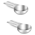 2PCS 1/8CUP(30ml, 1oz) Measuring Cup, 18/8 Stainless Steel Measure Scoop - size: 1/8cup|30ml|1oz
