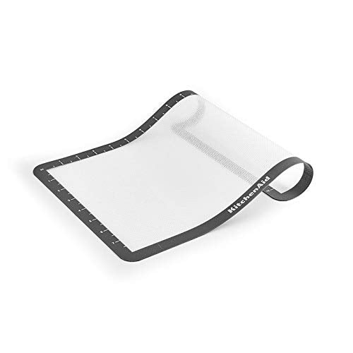 KitchenAid Silicone Medium Baking Mat, 9x14-Inch, Gray - size: 9"L x 14"W