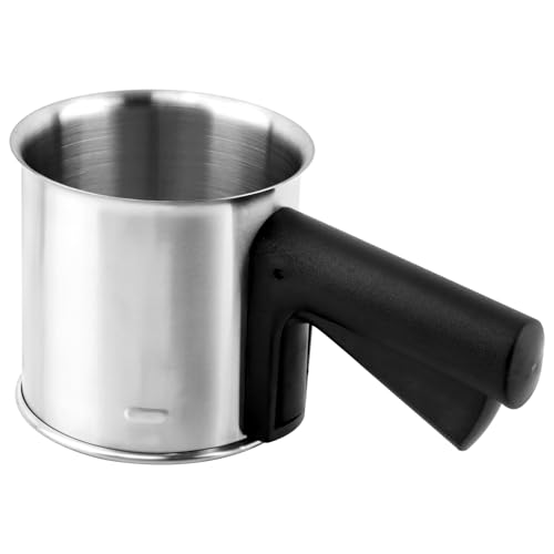 3 Cup Flour Sifter for Baking, Stainless Steel Hand Squeeze Fine Sieve