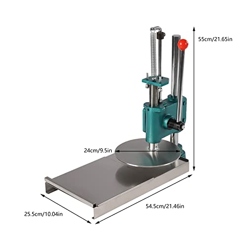 Pizza Dough Press Machine, 9.5" Manual Pastry Press Machine Household Pizza Dough Stainless Steel Maker w/Dual 0.2in Thick Plates for Making Hand Pies Meatloaf Pizza Crusts Soft Rolls Puff Pastry
