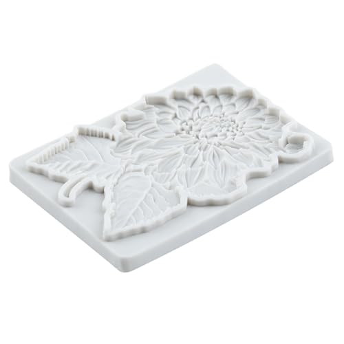 Flower Silicone Mold Rose Hydrangea Flower Fondant Molds Set of 4 - color: Style L