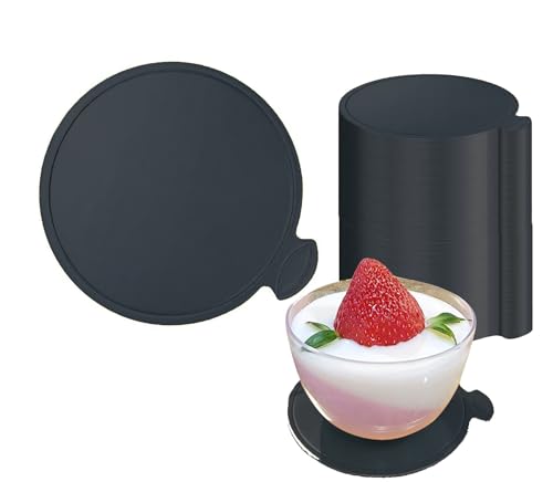 YYaaloa 3.15 Inch Mini Cake Boards Round 100pcs Black Mini Dessert Plates Mousse Cupcake Trays Base Paper Plates Circle Dessert Board - color: Black 3.15inch 100pcs