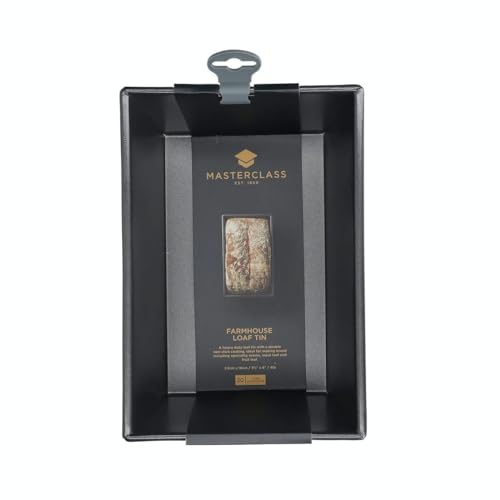 MasterClass 4 lb Loaf Tin with PFOA Free Non Stick, Robust 1 mm Carbon Steel, 24 x 16 cm Large Bread Pan - size: 4 lb (25 x 16 cm/10 x 6.5 inches)