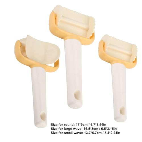 Rolling Biscuit Cutters, Rolling Cookie Cutters Dough Cookie Roller Cutter Biscuit Rolling Crimped Cutter Baking Tool Pastry Maker Rolling Square Cutter Biscuit Ravioli Cutter (3 Piece Set) - size: 3 Piece Set