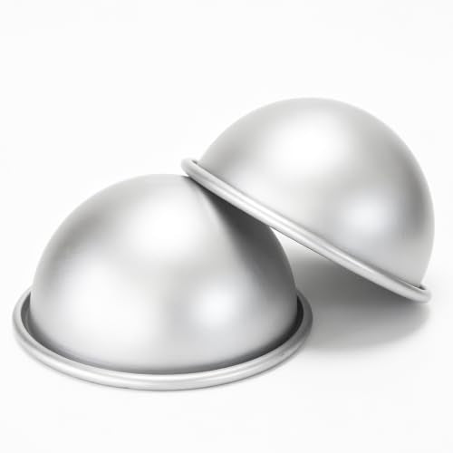 Dome Cake Pan 5 Inch, Aluminum Hemisphere Cake Mold, Ball Shape - size: 5 Inch