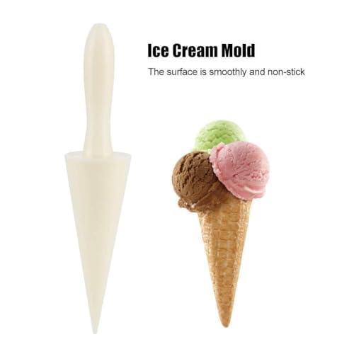 4Pcs Cone Roller Pizzelle Roller, Krumkake Cone Ice Cream Cone Mold Roller Pizzelle Roller Cone Pastry Ice Cream Cone Mold Mini Waffle Cones Pastry Decorating Baking Tool