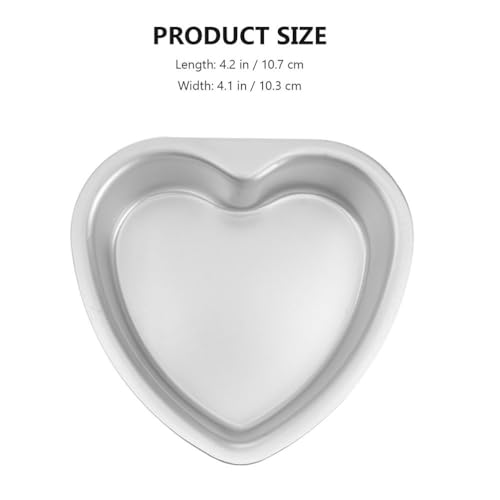 Cabilock Heart Cake Pans Set 6 Pack Aluminum Alloy Heart Shaped Cake Pans