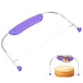 uxcell Cake Cutter Slicer Leveler with Plastic Handle Purple - color: Purple