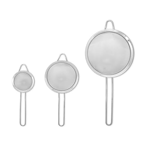 Farberware 3-Piece Fine Mesh Strainer Set Stainless Steel