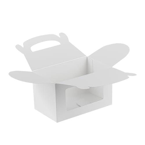 Restaurantware White Paper Gable Box Take Out Container, 25 Pack
