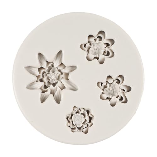 Lotus Flower Silicone Molds Lotus Leaf Fondant Mold Set of 4 - color: Style E