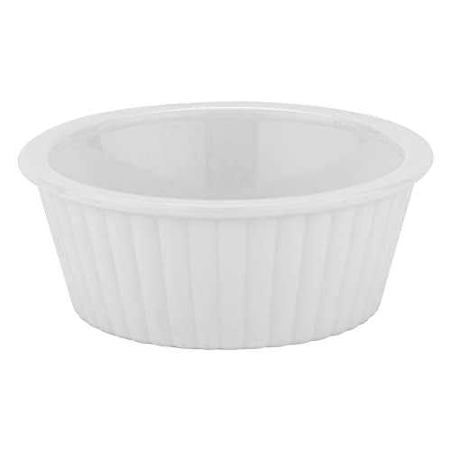 G.E.T. ER-402-W 2 oz. Fluted Ramekin, Break Resistant, San, White (Pack of 12) - color: White, size: 2 Ounce, style: Fluted