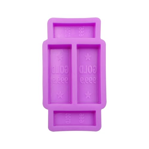 Gold Bar Silicone Fondant Molds Cake Decoration Chocolate Molds for Crafts Birthday Party Candy Cookies Gum Epoxy Resin Polymer Clay Set of 2