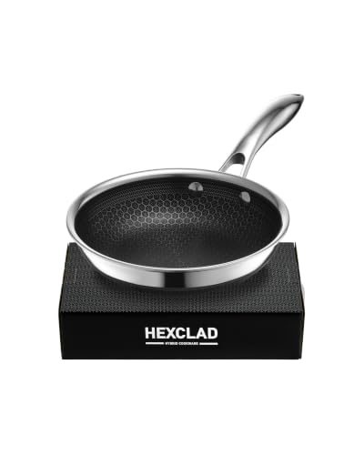 HexClad 7" Hybrid Nonstick Frying Pan, Dishwasher & Induction Safe - size: 7-inch, style: Pan