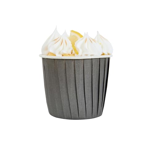 Restaurantware 4 oz Round Gray Paper Tall Baking Cup, 200 Pack - color: Gray, size: Tall