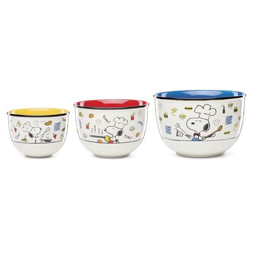 Lenox 897579 Chef Snoopy 3-Piece Bowl Set - style: Bowl Set