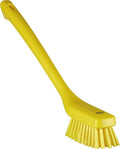 Vikan 41856 Narrow Cleaning Brush with Long Handle, 16.5", Stiff, Yellow - color: Yellow