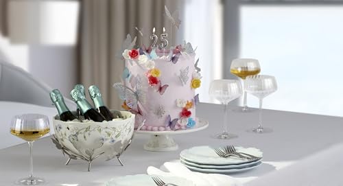 Lenox Butterfly Meadow 25th Anniversary Porcelain Cake Stand - style: Cake Platter