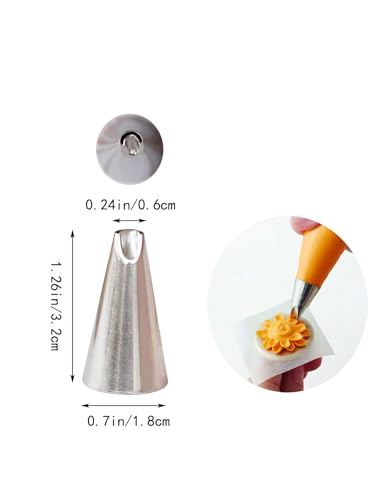 #81 Piping Tip, U Shape Flower Decorating Tip for Succulent & Ribbon, 3 Pcs - color: L