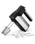 Hand Mixer Electric Handheld, 5-Speed 200W with 4 Accessories Black - color: Matte Gray Stainless Steel