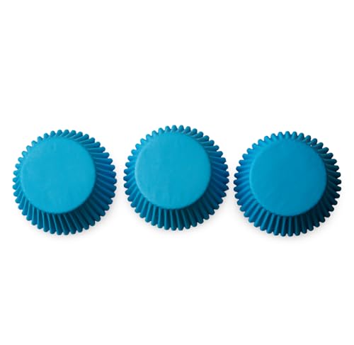 200 Paper Cupcake Liners, Muffin Liners or Baking Cups for Desserts, Muffins, Cupcakes and More Treats; Grease Proof, No Smell, Food Grade, Nut Serving Containers (Blue) - color: Blue