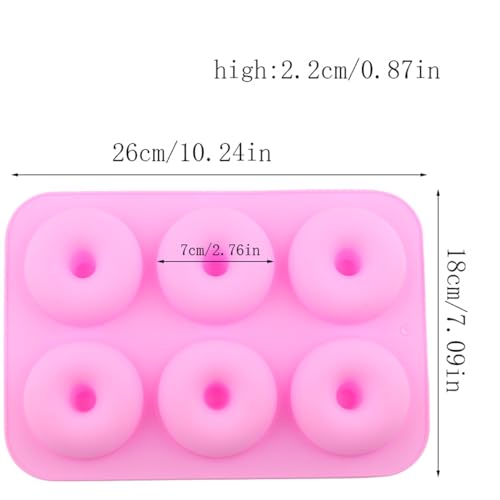 6 Cavity Doughnut Silicone Chocolate Molds Set Of 2 - color: Style G