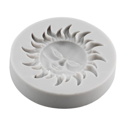 Sun Fondant Mold Sun Face Candy Chocolate Silicone Molds - color: Style I
