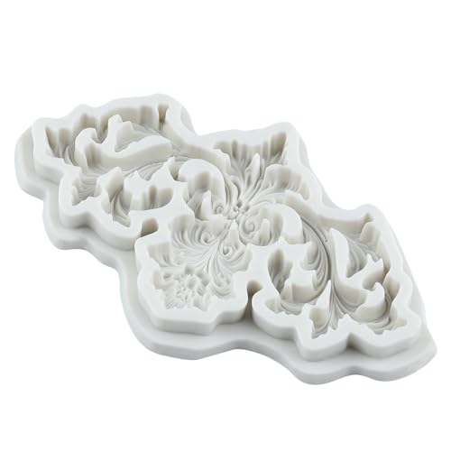 Baroque Silicone Mold Curlicues Scroll Lace Fondant Mold Set of 4 - color: Style E
