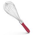 U-Taste Wire Whisk for Cooking, 18/10 Stainless Steel Balloon Wisk, L/Red - color: Red, size: Large