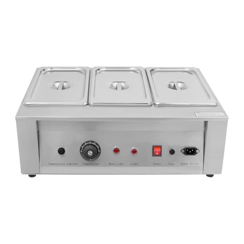 3 Tanks Commercial Chocolate Melting Machine 300W 26.46lbs Stainless Steel Electric Chocolate Tempering Machine Chocolate Warmer Melting Pot w/ 77-185°F Temp Control for Butter Cheese Cream - size: 3 Tanks, 300W