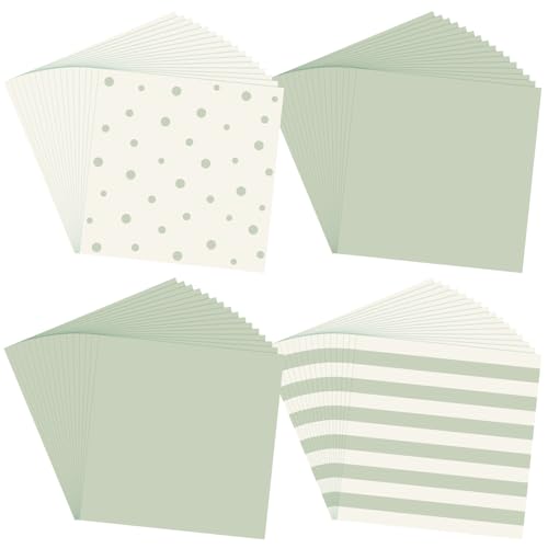 Honeydak 200pcs Sage Green Wax Paper Sheets 7 x 7 Inch Parchment Paper - color: Sage Green, style: Cute