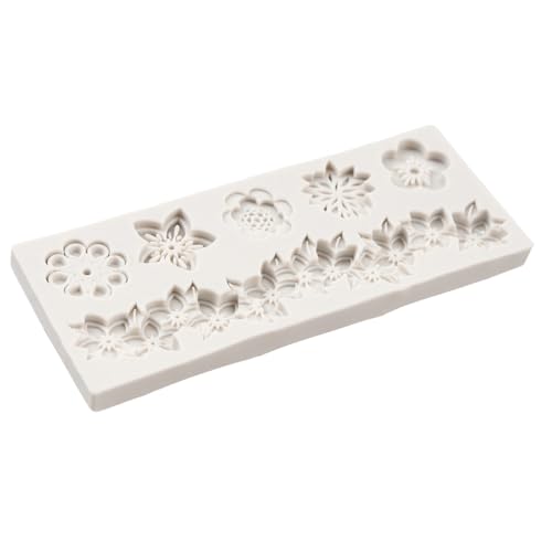 Baroque Fondant Molds Curlicues Scroll Flower Lace Silicone Mold - color: Style A