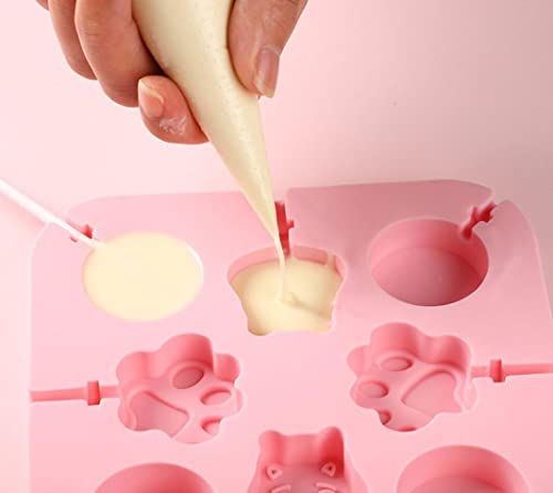 Animals Lollipop Mold Set,Silicone Bear Candy Sucker Mold (Animal C) - color: Animal C