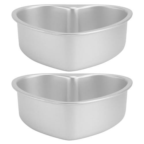 Cabilock Heart Cake Pans Set 6 Pack Aluminum Alloy Heart Shaped Cake Pans