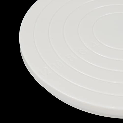 Cake Decorating Turntable,5.5inch Rotating Cake Turntable,White - color: White