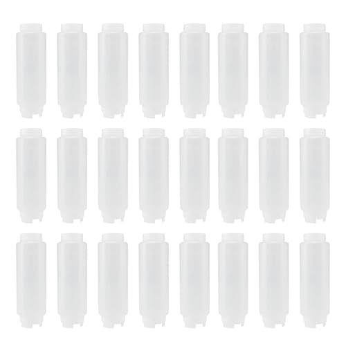 Creative Mark Cylo FIFO Squeeze Bottle -Empty - 24 Pack - 20 oz. Inverted Squeeze Bottle with Air-Tight Non-Drip Silicone Valve; Acrylic Paint, Sauce & Condiment Bottles for Painters and Food Industry