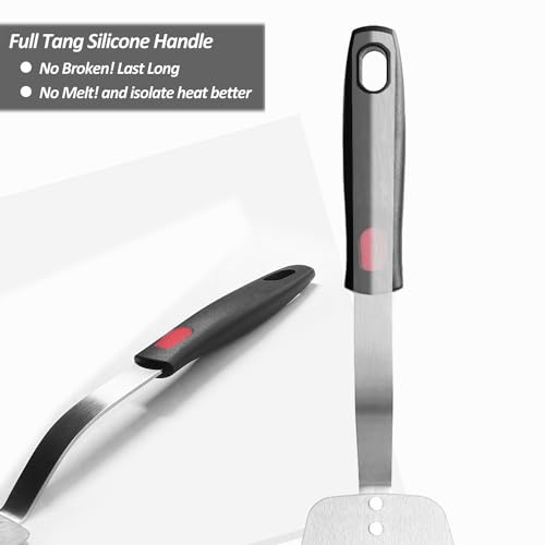 Stainless Steel Flexible Spatula, Thin Metal Turner, Small Solid - size: Small